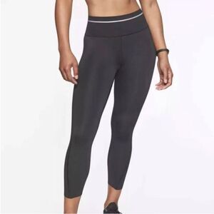 Athleta sonic reflective black Capri crop leggings small running workout gym